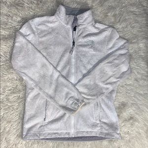 White Fleece North Face Jacket- Small